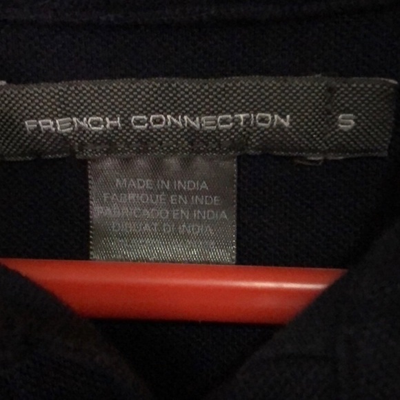 French connection.  Black short sleeve button down.  Great condition! - Picture 2 of 4